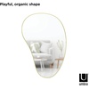 image:imageUmbra Pebble Wall Mirror 24x36 Modern Design TitaniumBrass