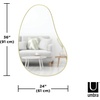 image:imageUmbra Pebble Wall Mirror 24x36 Modern Design TitaniumBrass