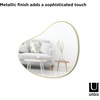 image:imageUmbra Pebble Wall Mirror 24x36 Modern Design TitaniumBrass
