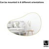 image:imageUmbra Pebble Wall Mirror 24x36 Modern Design TitaniumBrass
