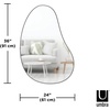 image:imageUmbra Pebble Wall Mirror 24x36 Modern Design TitaniumTitanium