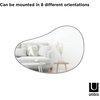 image:imageUmbra Pebble Wall Mirror 24x36 Modern Design TitaniumTitanium