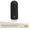 image:imageUmbra Penguin Soap Pump Kitchen Liquid Hand Soap Dispenser 12 OZ Black  Soft touch finish smooth press action wide opening for refills durable acrylicBlack