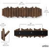 image:imageUmbra Picket Coat Rack Wall Mount 5 FlipDown Coat Hooks Natural  Beveled pine wood dowels supports up to 5 lbs mounting hardware included space savingWalnut