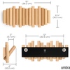 image:imageUmbra Picket Coat Rack Wall Mount 5 FlipDown Coat Hooks Natural  Beveled pine wood dowels supports up to 5 lbs mounting hardware included space savingNatural
