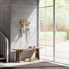 image:imageUmbra Picket Coat Rack Wall Mount 5 FlipDown Coat Hooks Natural  Beveled pine wood dowels supports up to 5 lbs mounting hardware included space savingNatural