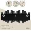 image:imageUmbra Picket Coat Rack Wall Mount 5 FlipDown Coat Hooks Natural  Beveled pine wood dowels supports up to 5 lbs mounting hardware included space savingBlack