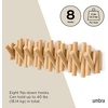 image:imageUmbra Picket Coat Rack Wall Mount 5 FlipDown Coat Hooks Natural  Beveled pine wood dowels supports up to 5 lbs mounting hardware included space savingNatural