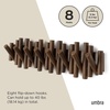 image:imageUmbra Picket Coat Rack Wall Mount 5 FlipDown Coat Hooks Natural  Beveled pine wood dowels supports up to 5 lbs mounting hardware included space savingWalnut