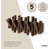 image:imageUmbra Picket Coat Rack Wall Mount 5 FlipDown Coat Hooks Natural  Beveled pine wood dowels supports up to 5 lbs mounting hardware included space savingWalnut