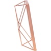image:imageUmbra Prisma Picture Frame Floating Metal Wall Mount 5x7 Brass  Steel wire construction unique geometric shape displays photo between glass desk or tabletop use hardware includedCopper