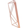 image:imageUmbra Prisma Picture Frame Floating Metal Wall Mount 5x7 Brass  Steel wire construction unique geometric shape displays photo between glass desk or tabletop use hardware includedCopper