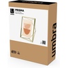 image:imageUmbra Prisma Picture Frame Floating Metal Wall Mount 5x7 Brass  Steel wire construction unique geometric shape displays photo between glass desk or tabletop use hardware includedBrass