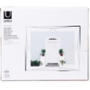image:imageUmbra Prisma Picture Frame Floating Metal Wall Mount 5x7 Brass  Steel wire construction unique geometric shape displays photo between glass desk or tabletop use hardware includedcromado