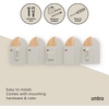 image:imageUmbra Saloon Wall Hook Wall Mounted Coat Rack 5 Hook Black  Beech wood panels supports coats and bags mounting hardware included space saving design easy to installNatural