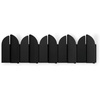 image:imageUmbra Saloon Wall Hook Wall Mounted Coat Rack 5 Hook Black  Beech wood panels supports coats and bags mounting hardware included space saving design easy to installBlack
