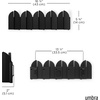 image:imageUmbra Saloon Wall Hook Wall Mounted Coat Rack 5 Hook Black  Beech wood panels supports coats and bags mounting hardware included space saving design easy to installBlack
