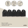 image:imageUmbra Saloon Wall Hook Wall Mounted Coat Rack 5 Hook Black  Beech wood panels supports coats and bags mounting hardware included space saving design easy to installBlack