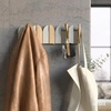 image:imageUmbra Saloon Wall Hook Wall Mounted Coat Rack 5 Hook Black  Beech wood panels supports coats and bags mounting hardware included space saving design easy to installNatural