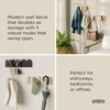 image:imageUmbra Saloon Wall Hook Wall Mounted Coat Rack 5 Hook Black  Beech wood panels supports coats and bags mounting hardware included space saving design easy to installNatural