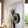 image:imageUmbra Schnook Over the Door Hooks 3Hook BlackNickel  Rubber tips protect clothes no hardware needed holds 5 lbs each measures 18x8 inches bathroom or bedroom use3 Hook
