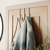 image:imageUmbra Schnook Over the Door Hooks 3Hook BlackNickel  Rubber tips protect clothes no hardware needed holds 5 lbs each measures 18x8 inches bathroom or bedroom use3 Hook