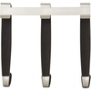 image:imageUmbra Schnook Over the Door Hooks 3Hook BlackNickel  Rubber tips protect clothes no hardware needed holds 5 lbs each measures 18x8 inches bathroom or bedroom use3 Hook