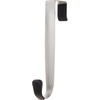 image:imageUmbra Schnook Over the Door Hooks 3Hook BlackNickel  Rubber tips protect clothes no hardware needed holds 5 lbs each measures 18x8 inches bathroom or bedroom useSingle Hook