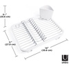 image:imageUmbra Sinkin Dish Drying Rack in Sink or Countertop Drainer BlackNickel  Removable utensil holder non slip rubber feet fits standard sizes coated wire and plasticWhiteNickel
