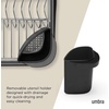 image:imageUmbra Sinkin Dish Drying Rack in Sink or Countertop Drainer BlackNickel  Removable utensil holder non slip rubber feet fits standard sizes coated wire and plasticBlackNickel