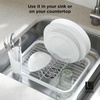 image:imageUmbra Sinkin Dish Drying Rack in Sink or Countertop Drainer BlackNickel  Removable utensil holder non slip rubber feet fits standard sizes coated wire and plasticWhiteNickel