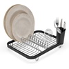 image:imageUmbra Sinkin Dish Drying Rack in Sink or Countertop Drainer BlackNickel  Removable utensil holder non slip rubber feet fits standard sizes coated wire and plasticBlackNickel
