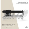 image:imageUmbra Sinkin Dish Drying Rack in Sink or Countertop Drainer BlackNickel  Removable utensil holder non slip rubber feet fits standard sizes coated wire and plasticBlackNickel