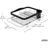 image:imageUmbra Sinkin Dish Drying Rack in Sink or Countertop Drainer BlackNickel  Removable utensil holder non slip rubber feet fits standard sizes coated wire and plasticBlackNickel