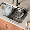 image:imageUmbra Sinkin Dish Drying Rack in Sink or Countertop Drainer BlackNickel  Removable utensil holder non slip rubber feet fits standard sizes coated wire and plasticBlackNickel
