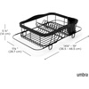 image:imageUmbra Sinkin Dish Drying Rack in Sink or on Counter Drainer Black  Durable steel wire frame rubber coated feet low profile design plastic baseBlack