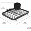 image:imageUmbra Sinkin Dish Drying Rack in Sink or on Counter Drainer Black  Durable steel wire frame rubber coated feet low profile design plastic baseBlack