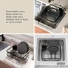 image:imageUmbra Sinkin Dish Drying Rack in Sink or on Counter Drainer Black  Durable steel wire frame rubber coated feet low profile design plastic baseBlack