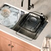 image:imageUmbra Sinkin Dish Drying Rack in Sink or on Counter Drainer Black  Durable steel wire frame rubber coated feet low profile design plastic baseBlack