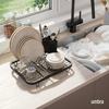 image:imageUmbra Sinkin Dish Drying Rack in Sink or on Counter Drainer Black  Durable steel wire frame rubber coated feet low profile design plastic baseBlack