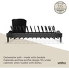 image:imageUmbra Sinkin Dish Drying Rack in Sink or on Counter Drainer Black  Durable steel wire frame rubber coated feet low profile design plastic baseBlack