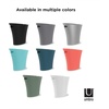 image:imageUmbra Skinny Trash Can Slim Bathroom Garbage Can 2 Gallon Bronze  Builtin handle fits narrow openings and odd spaces strong construction easy wipe clean rounded corners