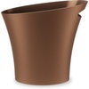 image:imageUmbra Skinny Trash Can Slim Bathroom Garbage Can 2 Gallon Bronze  Builtin handle fits narrow openings and odd spaces strong construction easy wipe clean rounded corners