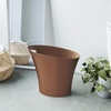 image:imageUmbra Skinny Trash Can Slim Bathroom Garbage Can 2 Gallon Bronze  Builtin handle fits narrow openings and odd spaces strong construction easy wipe clean rounded corners