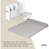 image:imageUmbra Sling Compact Dish Rack for Drying Dishes Cutlery and More Folds Away for Compact Storage