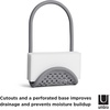 image:imageUmbra Sling Flexible Sink Caddy Elastic NonSlip Sponge Holder Black  Rubber material perforated base for drainage prevents moisture buildup fits faucet necks easy rinse cleanDark Grey