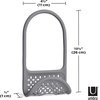 image:imageUmbra Sling Flexible Sink Caddy Elastic NonSlip Sponge Holder Black  Rubber material perforated base for drainage prevents moisture buildup fits faucet necks easy rinse cleanDark Grey