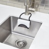 image:imageUmbra Sling Flexible Sink Caddy Elastic NonSlip Sponge Holder Black  Rubber material perforated base for drainage prevents moisture buildup fits faucet necks easy rinse cleanBlack