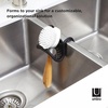 image:imageUmbra Sling Flexible Sink Caddy Elastic NonSlip Sponge Holder Black  Rubber material perforated base for drainage prevents moisture buildup fits faucet necks easy rinse cleanBlack