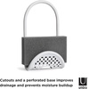 image:imageUmbra Sling Flexible Sink Caddy Elastic NonSlip Sponge Holder White  Rubber material perforated base for drainage prevents moisture buildup fits faucet necks easy rinse clean
